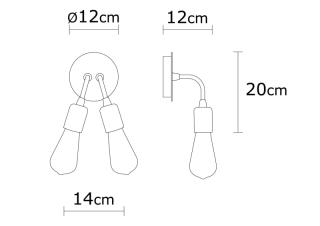 ASIR Nástenné osvetlenie HARPUT čierna obr-3