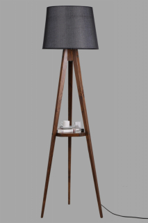 ASIR Stojacia lampa LAMBADER čierny orech obr-2