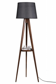 ASIR Stojacia lampa LAMBADER čierny orech obr-3
