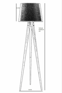 ASIR Stojacia lampa TRIPOD čierny orech obr-3
