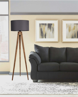 ASIR Stojacia lampa TRIPOD hnedá sivá