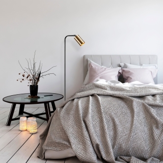 ASIR Stojacia lampa EMEK - 4081 čierna