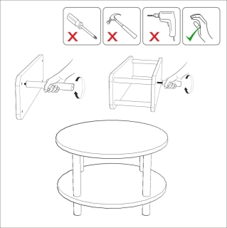 ASIR Konferenčný stolík ROBY atlantic pine black obr-3
