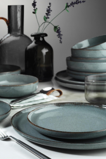 ASIR Porcelánová jedálenská súprava (16 ks) tyrkysová obr-2