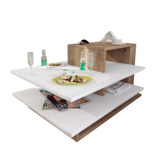 ASIR Konferenčný stolík VENUS biely orech obr-1