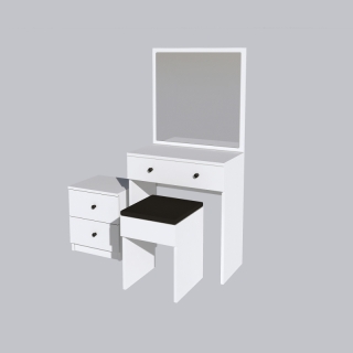 ASIR Toaletný stolík NICE biely obr-4