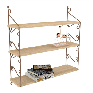 ASIR Nástenná polica SERAMONI 3 dub obr-2