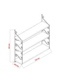 ASIR Nástenná polica SERAMONI 3 dub obr-3
