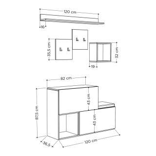 ASIR Predsieňová stena HOLDON biela obr-3