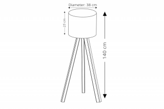 ASIR Stojacia lampa AYD-1524 krémový dub obr-3