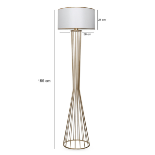 ASIR Stojacia lampa AYD-3077 biela zlatá obr-2