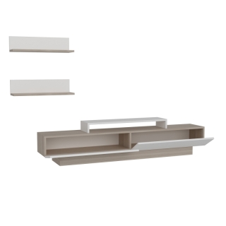 ASIR Obývacia stena LUSI biela, dub obr-3