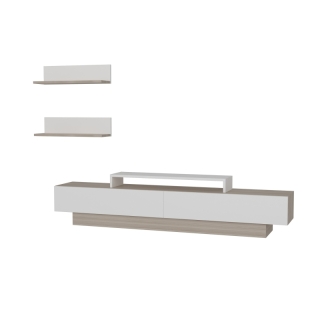 ASIR Obývacia stena LUSI biela, dub obr-4