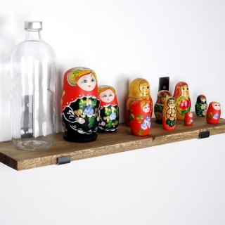 ASIR Nástenná polica LAM009 čierny orech