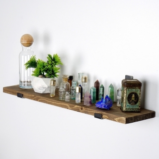 ASIR Nástenná polica LAM010 čierny orech