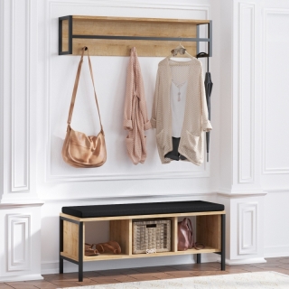 ASIR Predsieňová stena SHANA dub, čierna obr-2