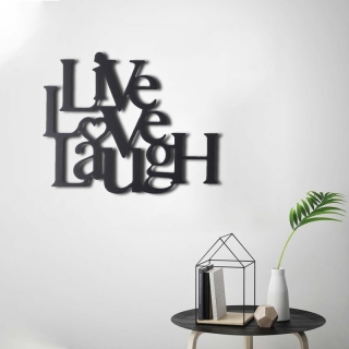 ASIR Kovová dekorácia na stenu LIVE LAUGH LOVE 40 cm obr-4