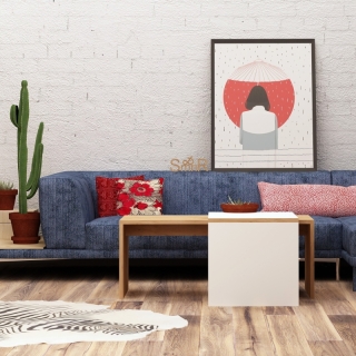 ASIR Konferenčný stolík NUGUSO dub biely