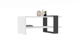 ASIR Konferenčný stolík FUNDA antracitová biela obr-2