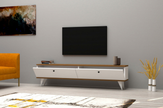 ASIR TV stolík PARIS biely orech obr-2