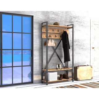 ASIR Predsieňová stena ALFA borovica, čierna obr-1