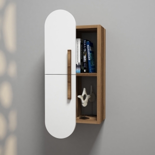ASIR Nástenná polica ROSE orech biela