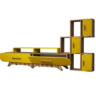 ASIR TV stolík FLORA S orech žltý obr-1