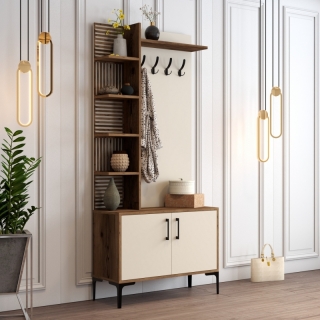 ASIR Predsieňová stena VIYANA orechová krémová obr-2