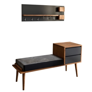 ASIR Predsieňová stena HAMRA orech, antracit, sivá obr-1