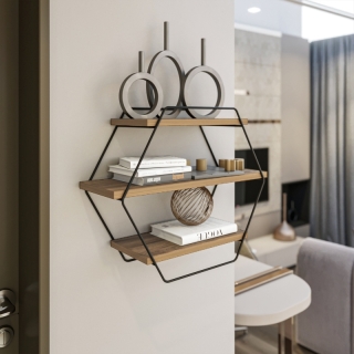 ASIR Nástenná polica AZRA borovica atlantická