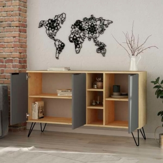 ASIR Komoda CLARA dub, antracit obr-2