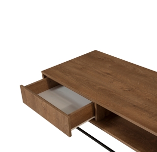 ASIR Konferenčný stolík DALE orech, čierny obr-4