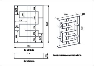 ASIR Regál ESTEBAN dub, čierny obr-3