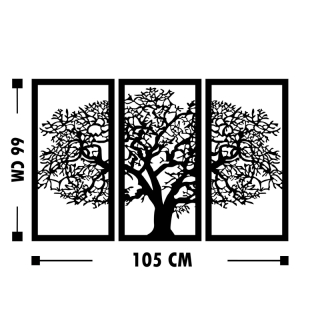 ASIR Drevená dekorácia na stenu STROM 105 cm obr-3