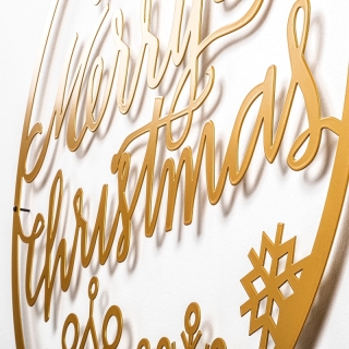 ASIR Kovová dekorácia na stenu MERRY CHRISTMAS s LED podsvietením 66 cm obr-2
