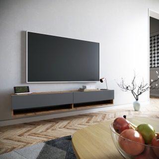 ASIR TV stolík HANG borovica atlantic antracit obr-2
