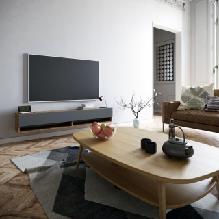 ASIR TV stolík HANG borovica atlantic antracit obr-3