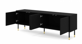 BIM TV stolík Woody 4D, 180 cm, čierny matný obr-3