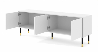 BIM TV stolík Woody 4D, 180 cm, biely matný obr-4