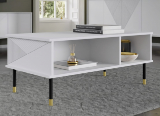 BIM Konferenčný stolík Woody, biely matný