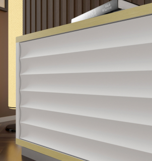 BIM TV stolík Wabi 180 cm, biely matný obr-1