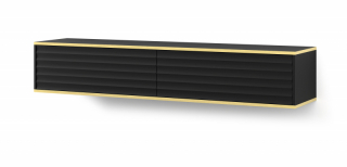 BIM TV stolík Wabi 180 cm, čierny matný obr-2