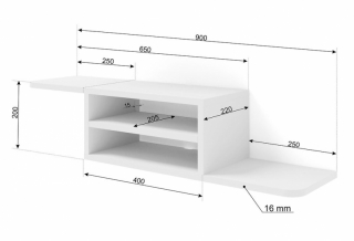 BIM TV polička DEDAL Farba: dub sonoma obr-4