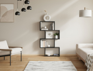 Eltap Policový regál Egurro, čierny obr-1