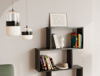 Eltap Policový regál Egurro, čierny obr-3