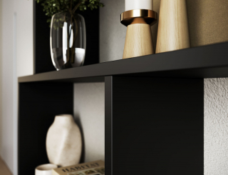 Eltap Knižnica Shellf, čierna obr-3