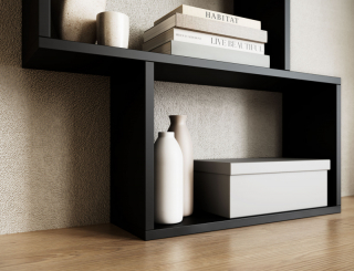 Eltap Knižnica Shellf, čierna obr-4