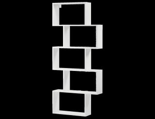 Eltap Knižnica Shellf, biela obr-1