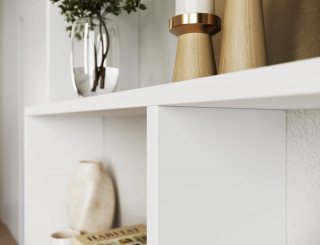 Eltap Knižnica Shellf, biela obr-2