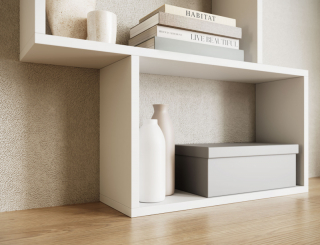 Eltap Knižnica Shellf, biela obr-3